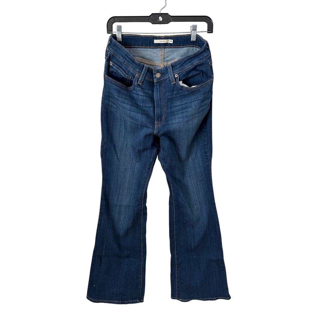 Levi's 726 High Rise Flare Size 32 Dark Indigo Wash